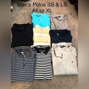Men's Polo Shirt short sleeve and long sleeve Bundle - all sz XL